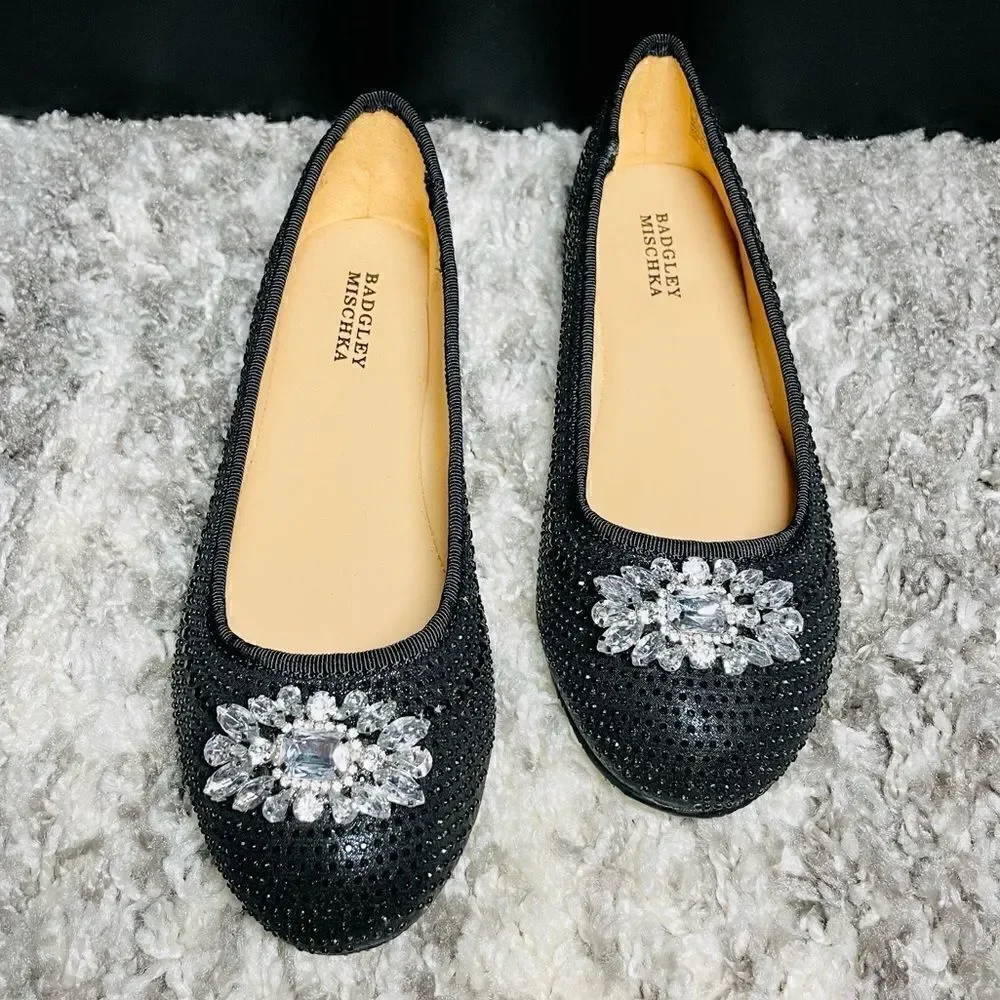 NIB Badgley Mischka Kids Amber Bling Flats